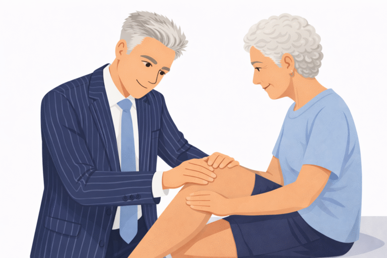Knee exam female